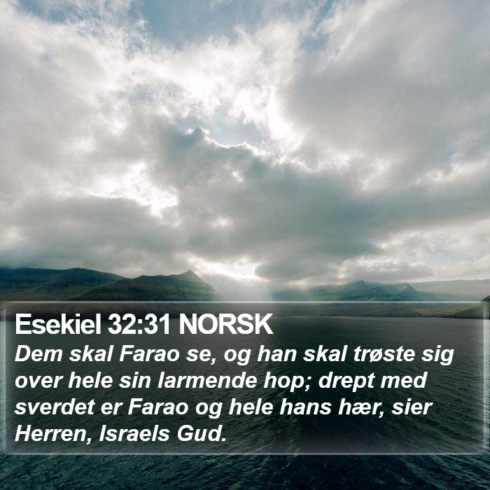 Esekiel 32:31 NORSK Bible Study