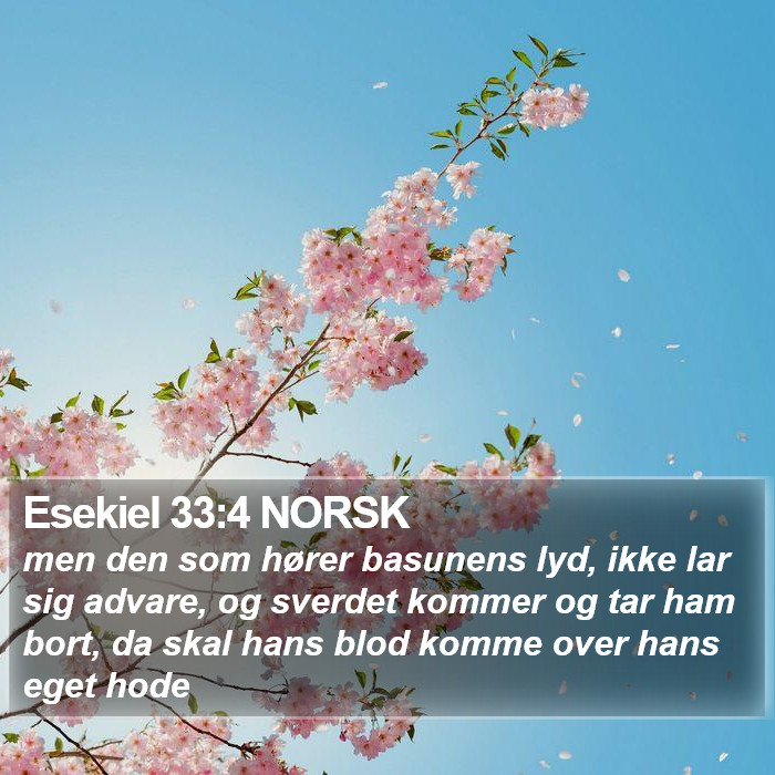 Esekiel 33:4 NORSK Bible Study