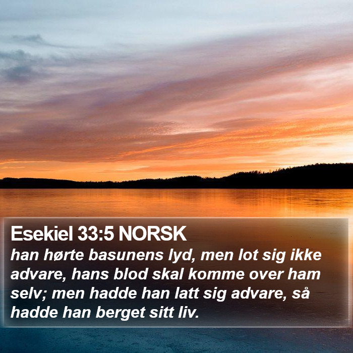 Esekiel 33:5 NORSK Bible Study