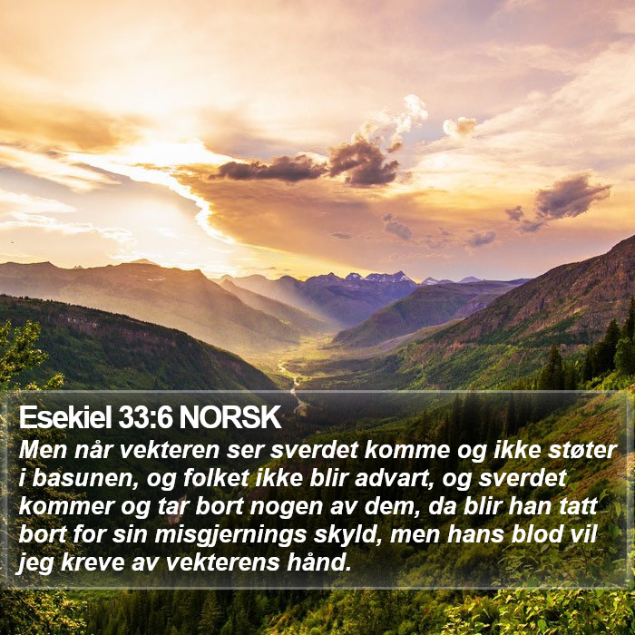 Esekiel 33:6 NORSK Bible Study