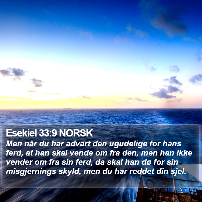 Esekiel 33:9 NORSK Bible Study