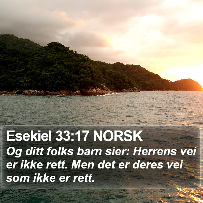 Esekiel 33:17 NORSK Bible Study