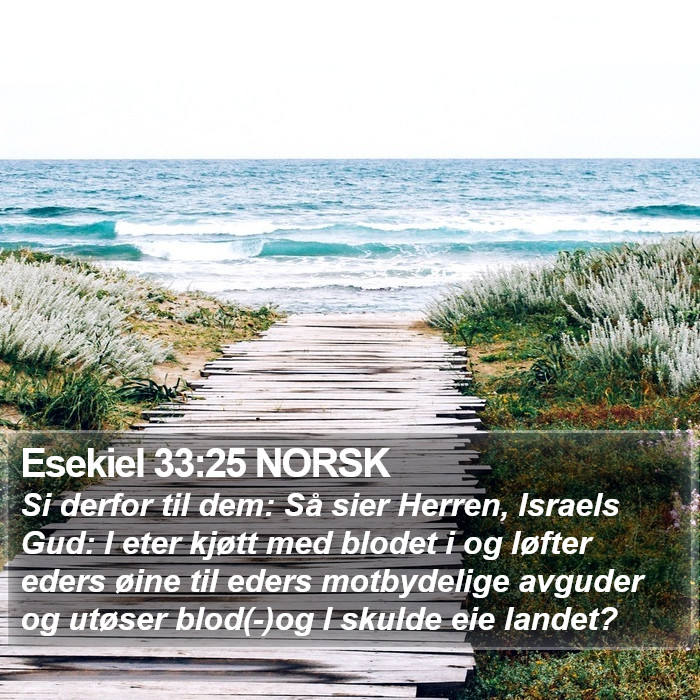 Esekiel 33:25 NORSK Bible Study