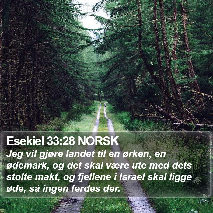 Esekiel 33:28 NORSK Bible Study