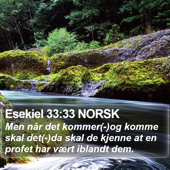 Esekiel 33:33 NORSK Bible Study