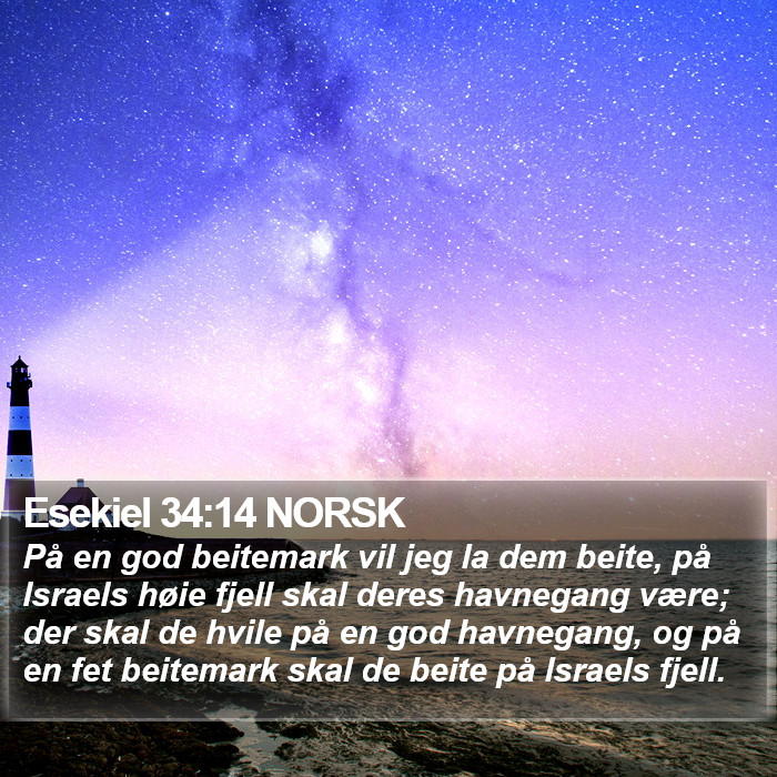 Esekiel 34:14 NORSK Bible Study