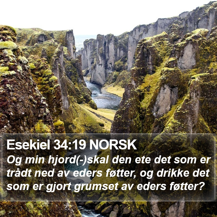 Esekiel 34:19 NORSK Bible Study