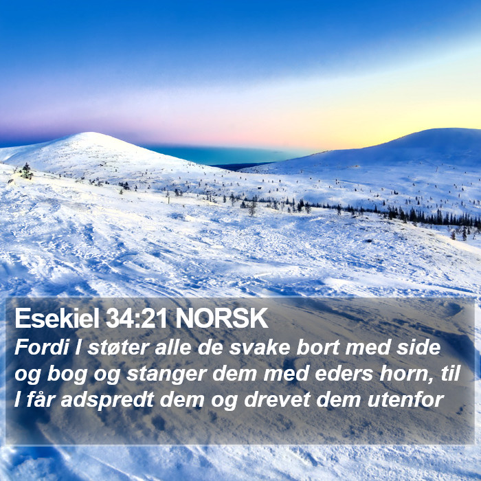 Esekiel 34:21 NORSK Bible Study