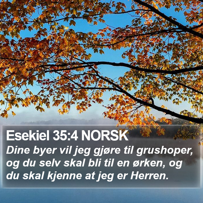 Esekiel 35:4 NORSK Bible Study