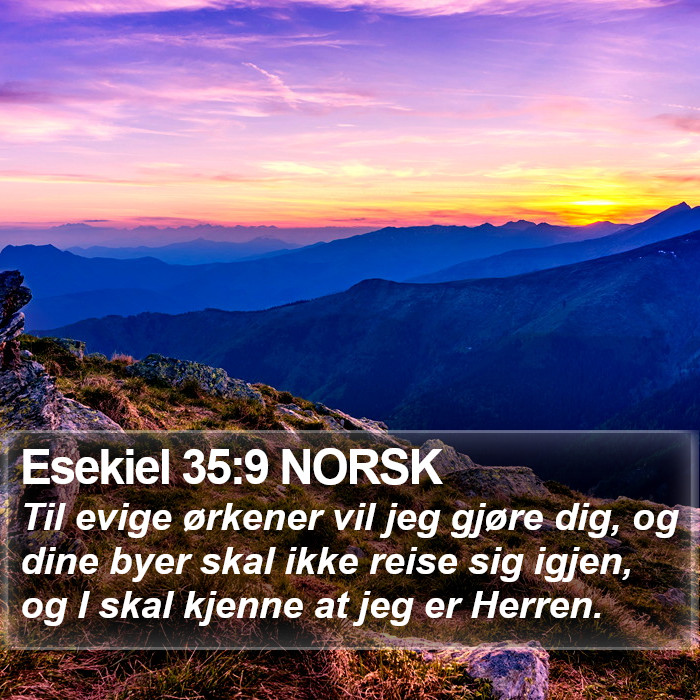 Esekiel 35:9 NORSK Bible Study