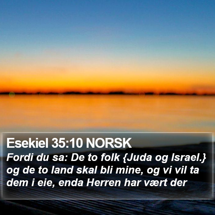 Esekiel 35:10 NORSK Bible Study