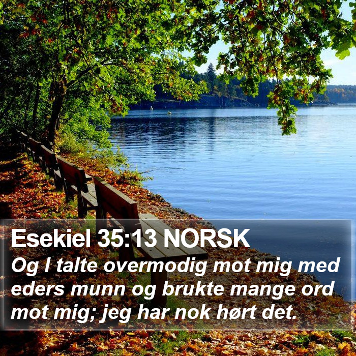 Esekiel 35:13 NORSK Bible Study