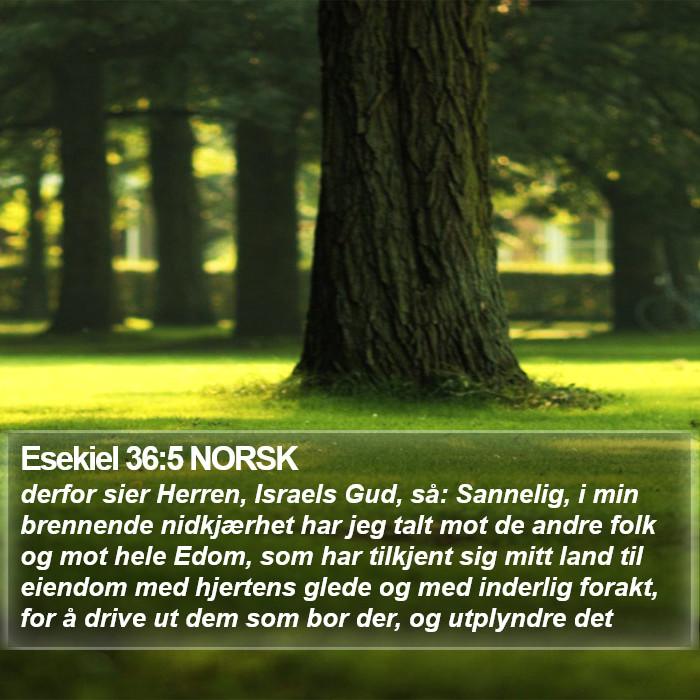 Esekiel 36:5 NORSK Bible Study