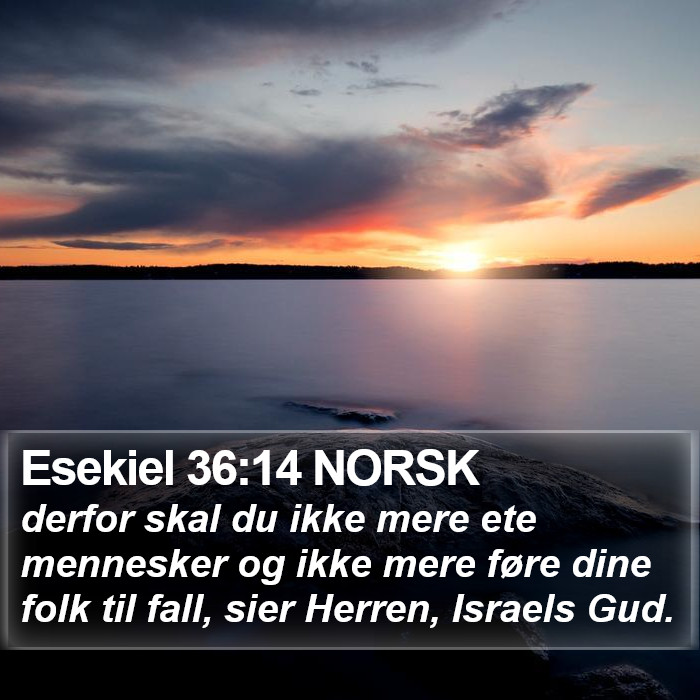 Esekiel 36:14 NORSK Bible Study