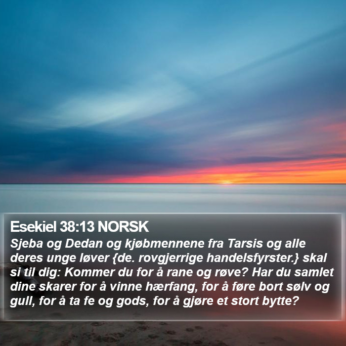 Esekiel 38:13 NORSK Bible Study