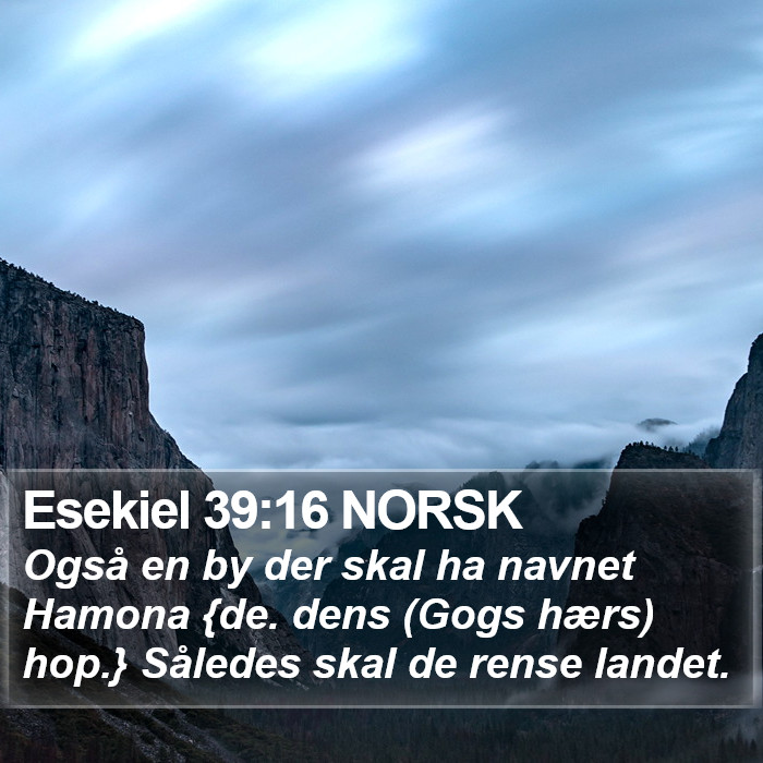 Esekiel 39:16 NORSK Bible Study