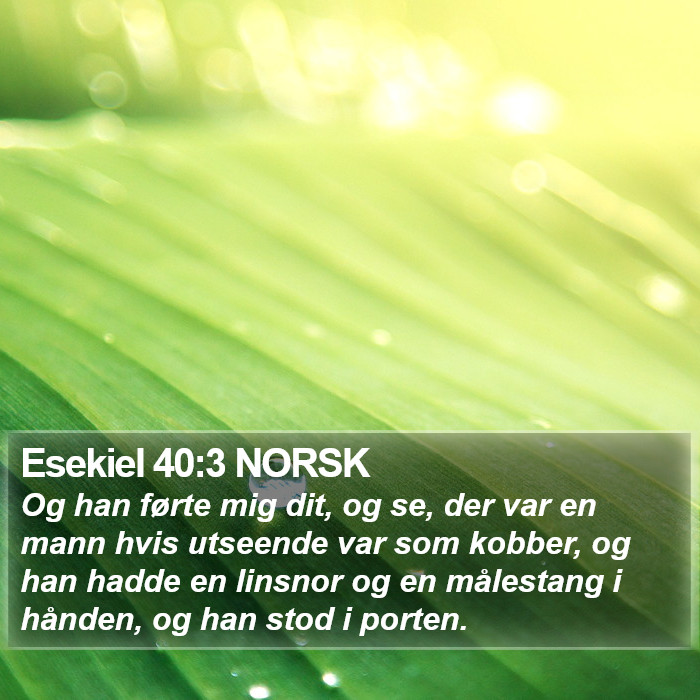 Esekiel 40:3 NORSK Bible Study