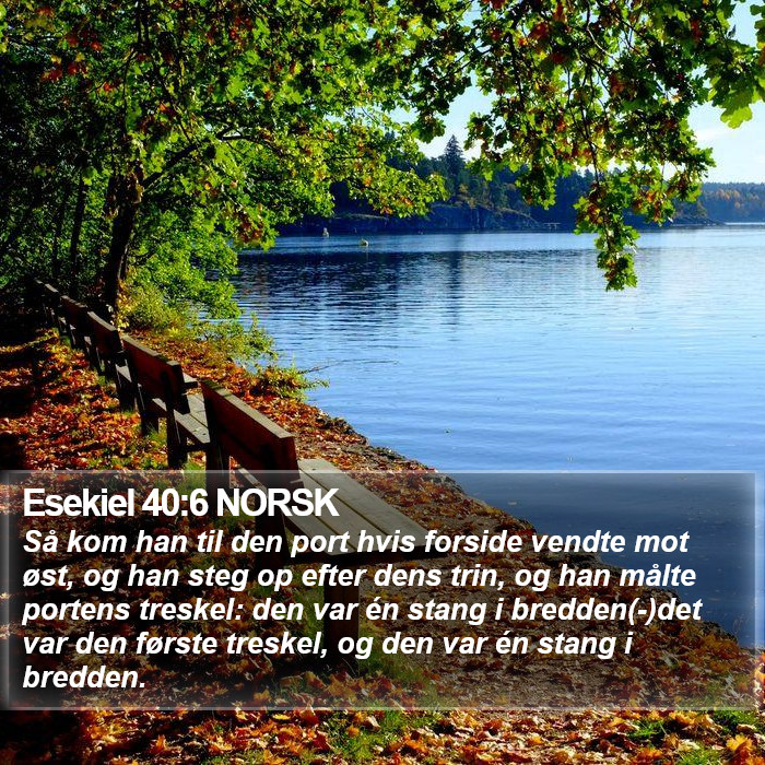 Esekiel 40:6 NORSK Bible Study