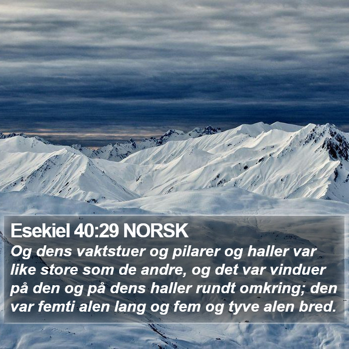 Esekiel 40:29 NORSK Bible Study