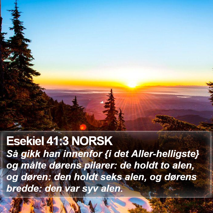 Esekiel 41:3 NORSK Bible Study