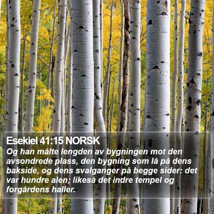 Esekiel 41:15 NORSK Bible Study