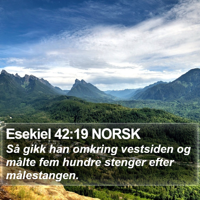 Esekiel 42:19 NORSK Bible Study