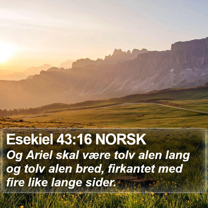 Esekiel 43:16 NORSK Bible Study