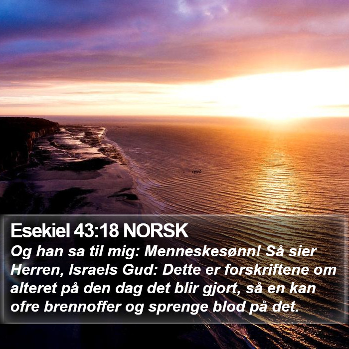 Esekiel 43:18 NORSK Bible Study