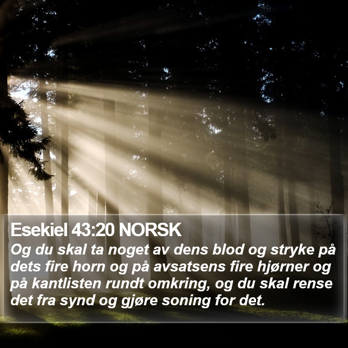 Esekiel 43:20 NORSK Bible Study