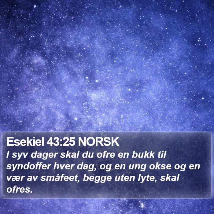 Esekiel 43:25 NORSK Bible Study