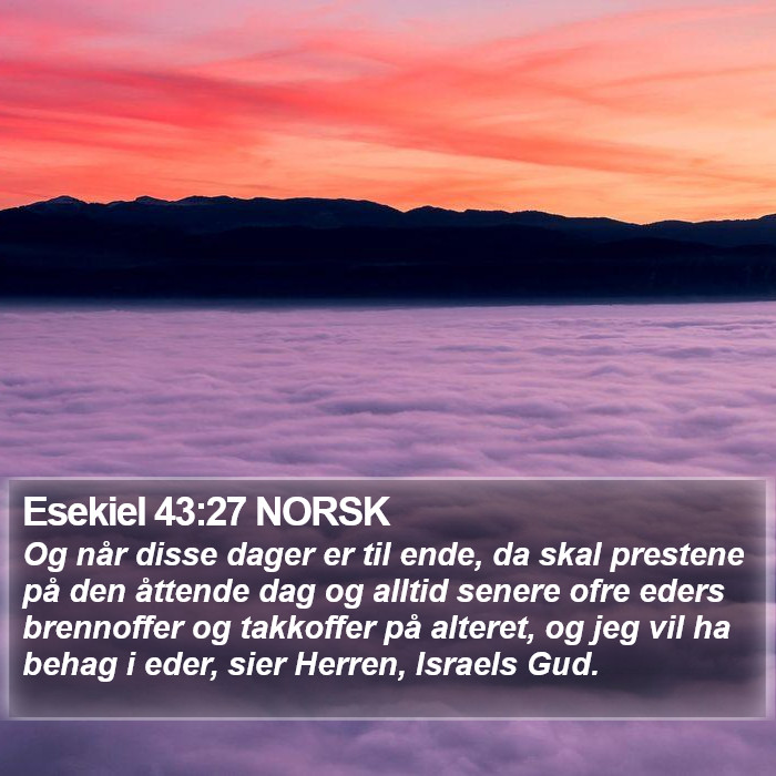 Esekiel 43:27 NORSK Bible Study