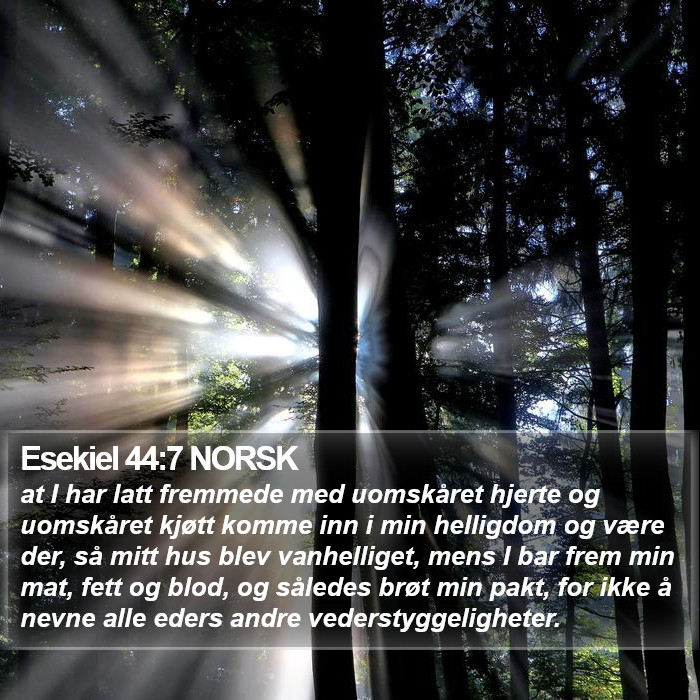 Esekiel 44:7 NORSK Bible Study