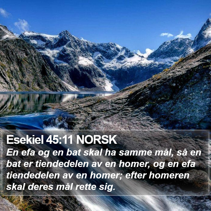 Esekiel 45:11 NORSK Bible Study