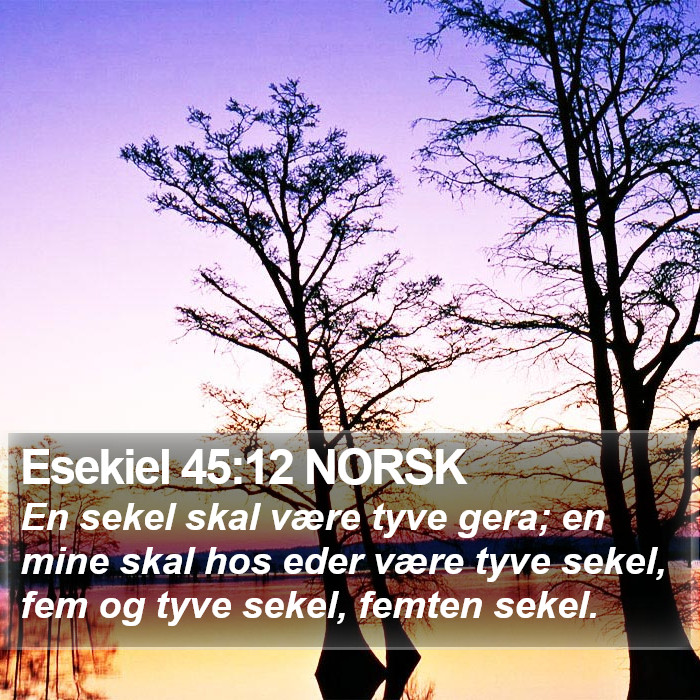 Esekiel 45:12 NORSK Bible Study