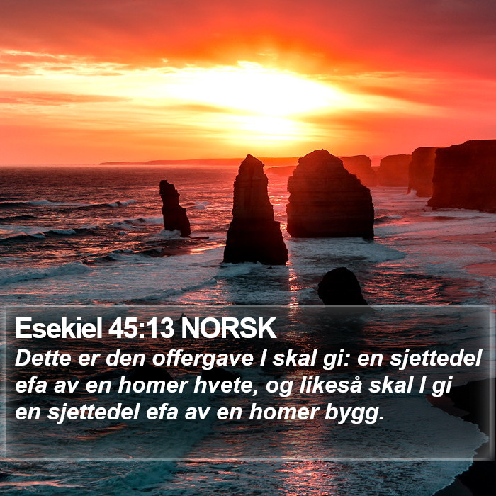 Esekiel 45:13 NORSK Bible Study