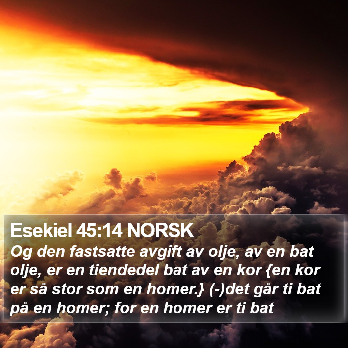 Esekiel 45:14 NORSK Bible Study