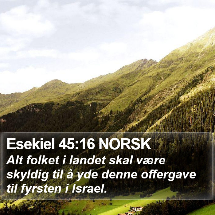 Esekiel 45:16 NORSK Bible Study