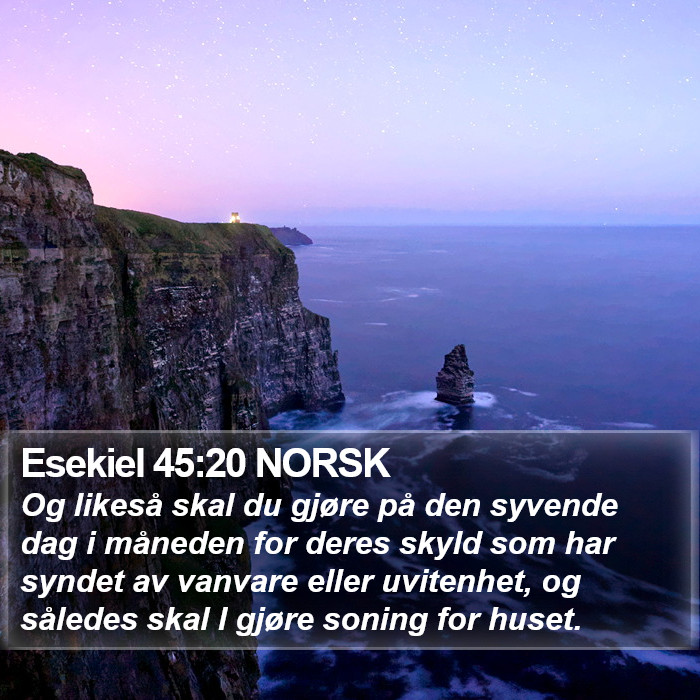 Esekiel 45:20 NORSK Bible Study