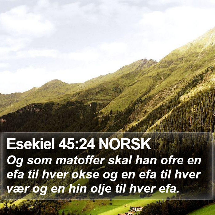 Esekiel 45:24 NORSK Bible Study