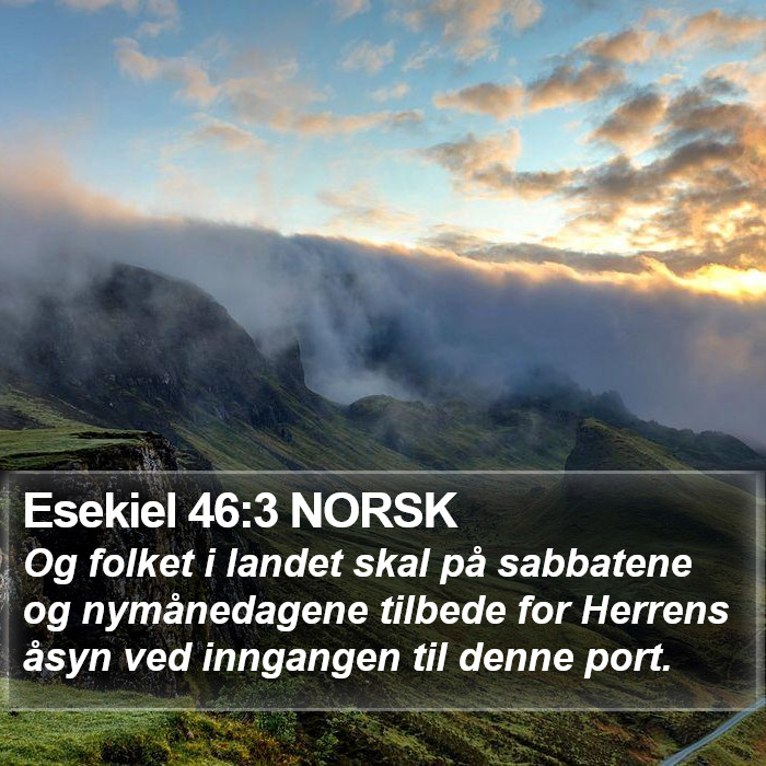 Esekiel 46:3 NORSK Bible Study