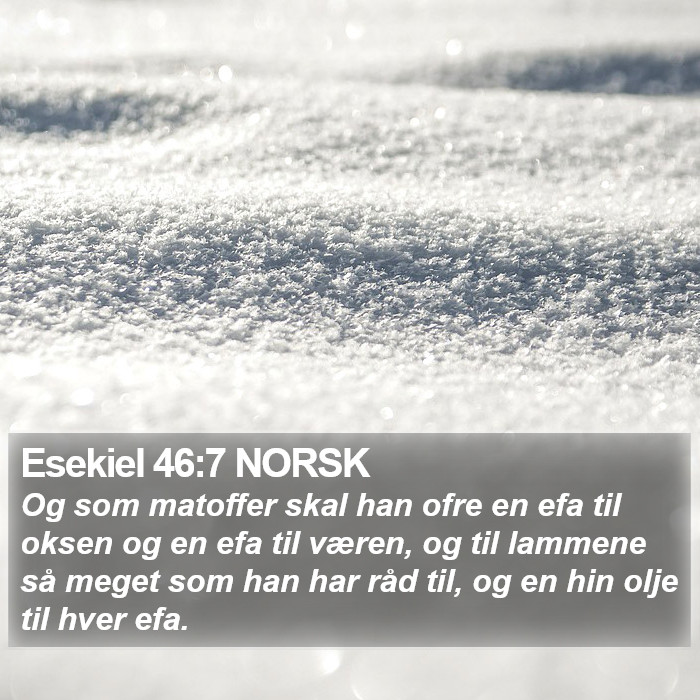 Esekiel 46:7 NORSK Bible Study