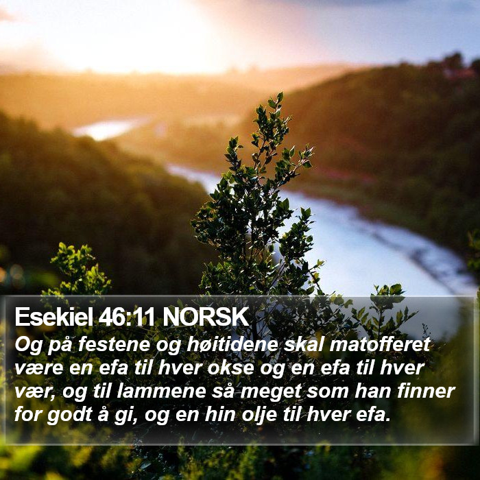 Esekiel 46:11 NORSK Bible Study