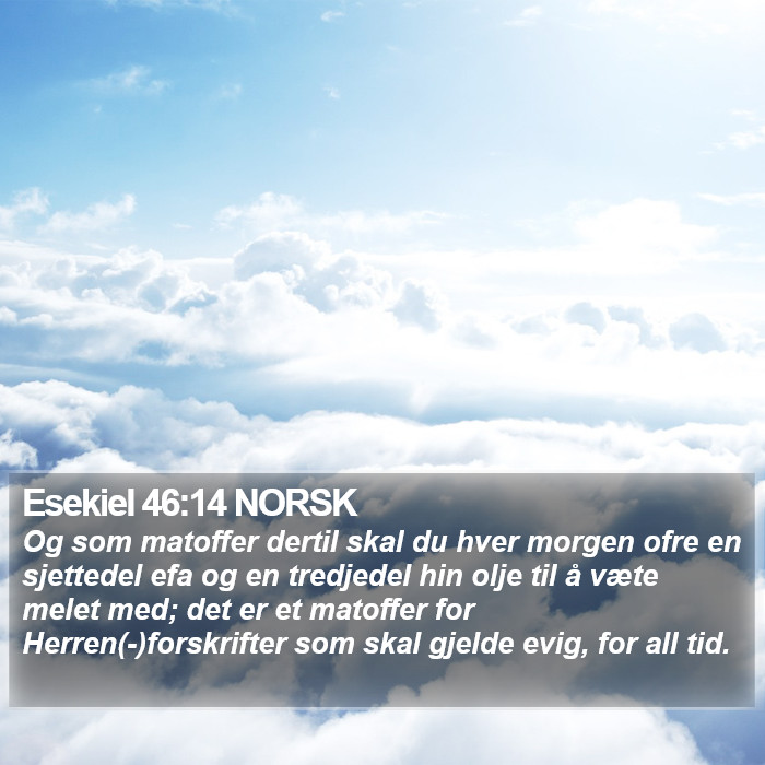 Esekiel 46:14 NORSK Bible Study