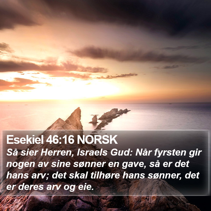 Esekiel 46:16 NORSK Bible Study