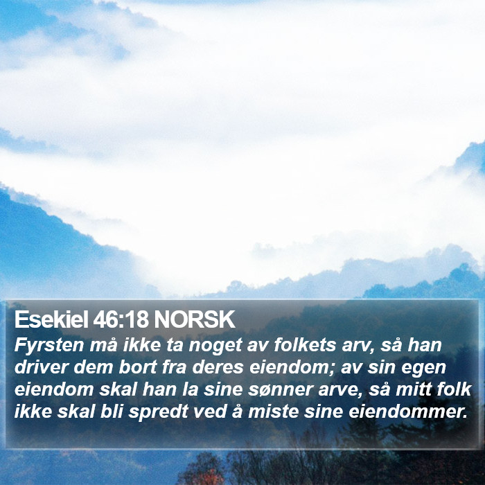 Esekiel 46:18 NORSK Bible Study