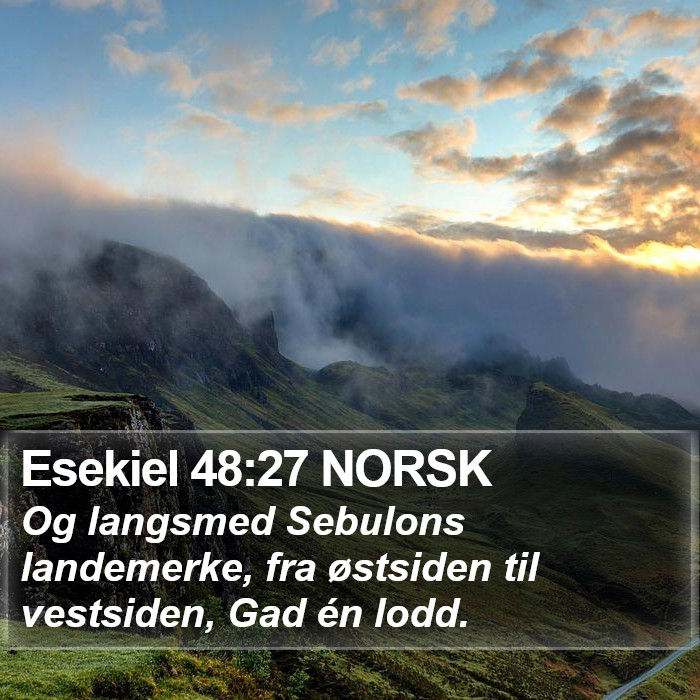 Esekiel 48:27 NORSK Bible Study