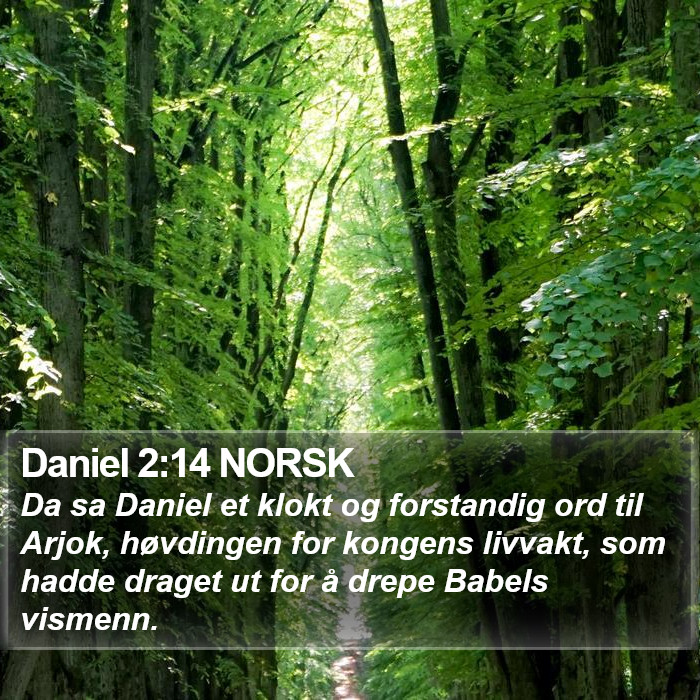 Daniel 2:14 NORSK Bible Study