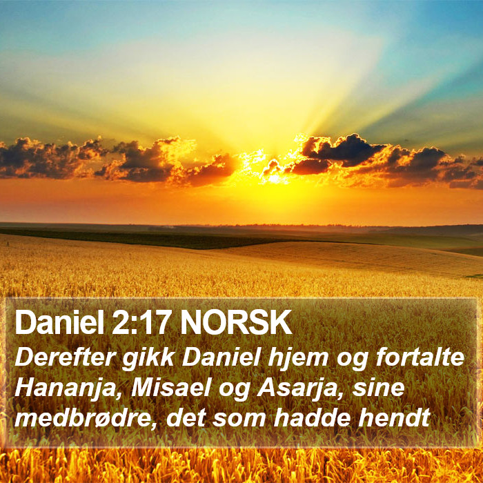 Daniel 2:17 NORSK Bible Study