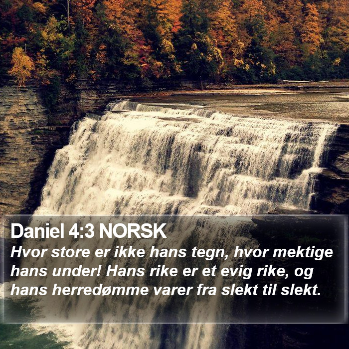 Daniel 4:3 NORSK Bible Study