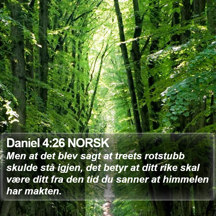 Daniel 4:26 NORSK Bible Study